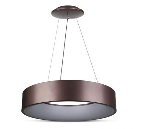 Závesné LED svietidlo okrúhle 20W, 3000K, 1500lm, stmievateľné, hnedé VT-25-1D (V-TAC)