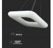 Závesné LED svietidlo štvorcové 600 42W, CCT, 3400lm, stmievateľné, biele VT-7607 (V-TAC)