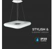 Závesné LED svietidlo štvorcové 600 42W, CCT, 3400lm, stmievateľné, biele VT-7607 (V-TAC)