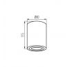BORD XS DLP-50-B Prisadené svietidlo