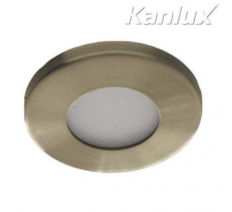 Svietidlo GU5,3 35W, IP44, mosadz pat., BOp-Z, O85x8, MARIN CT-S80-AB (Kanlux)
