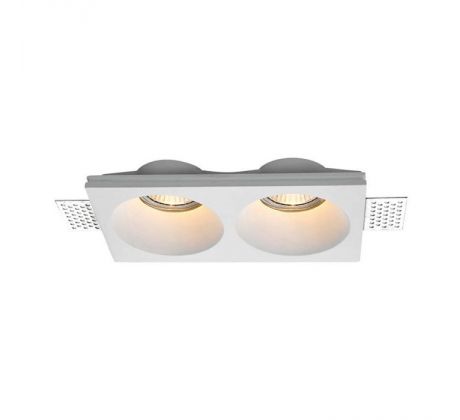 Bodové svietidlo zapustené sadrové, 2xGU10, biele VT-11002 (V-TAC)