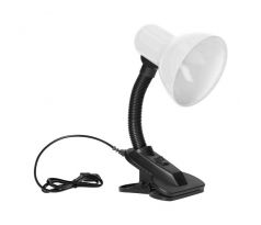 Malá biela lampa s klipom, E27 LATSA DL-3/W ORNO