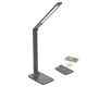 Solight LED stmievateľná lampička s bezdrôtovým nabíjaním, 10W, CCT, sivá