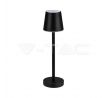Stolná LED lampa 3W, 4000K, 50lm, kov, čierna s akumulátorom 4000mAh 390mmVT-7703 (V-TAC)