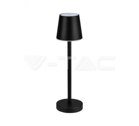 Stolná LED lampa 3W, 4000K, 50lm, kov, čierna s akumulátorom 4000mAh 390mmVT-7703 (V-TAC)