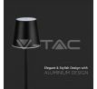 Stolná LED lampa 3W, 4000K, 50lm, kov, čierna s akumulátorom 4000mAh 390mmVT-7703 (V-TAC)