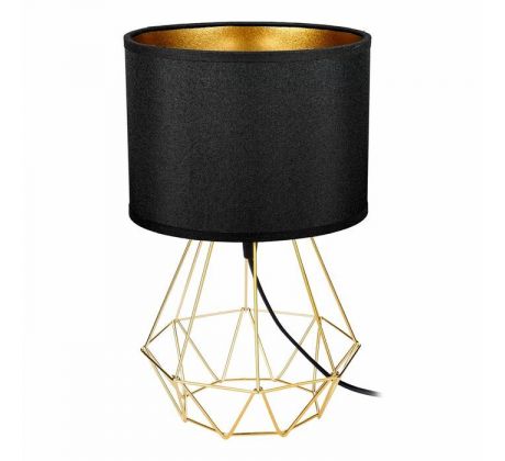 Nočná lampa VADE 1P AD-LD-6457B-CE27T, 60W, E27, čierna/zlatá (ORNO)