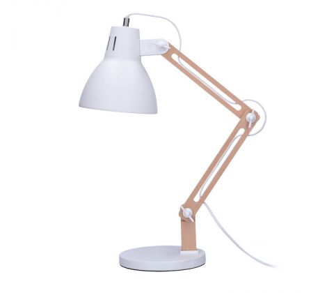 Solight stolná lampa Falun, E27, biela