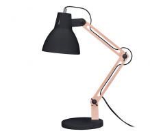 Solight stolná lampa Falun, E27, čierna