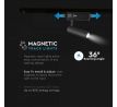 Bodové lištové LED svietidlo MAGNETIC 15W, 4000K, 900lm, 24V, čierna VT-4215 (V-TAC)