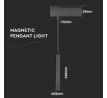 Závesné lištové LED svietidlo MAGNETIC 15W, 4000K, 1000lm, 24V, čierna VT-4315 (V-TAC)