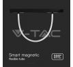11W LED Smart Magnetic Track Light Flexibilná trubica 1M CCT: 3V1 stmievateľná čierna VT-4