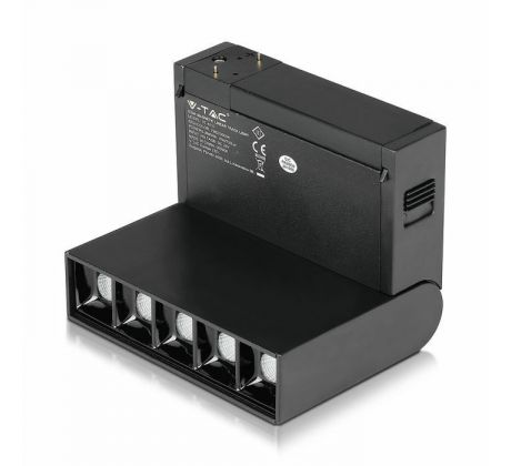 Bodové lištové LED svietidlo MAGNETIC 10W, 4000K, 700lm, 24V, čierna VT-4210 (V-TAC)