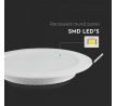 Mini LED panel okrúhly Backlit 18W, 4000K, 1980lm, VT-61018-RD SAMSUNG Chip (V-TAC)