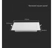 Mini LED panel štvorcový 18W, 3000K, 1850lm, VT-61018-SQ (V-TAC)