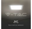 Mini LED panel štvorcový 6W, 4000K, 660lm, VT-61006-SQ (V-TAC)