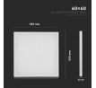 Panel LED 2V1 600x600 36W, 4000K, 3960lm, so zdrojom, VT-6139 (V-TAC)