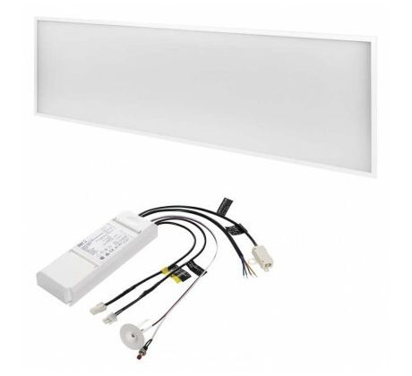Panel LED 300x1200 vstavaný biely, 40W, 4500K, UGR s núdzovým modulom (EMOS)