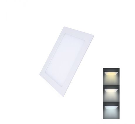 Solight LED mini panel CCT, podhľadový, 6W, 450lm, 3000K, 4000K, 6000K, štvorcový