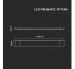 Lineárne LED svietidlo PRO HL 40W, 4000K, 4800lm, 120cm, VT-8-40 (V-TAC)