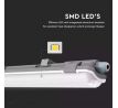Lineárne LED trubicové svietidlo IP65 18W, 4000K, 1700lm, 120cm, sivé VT-12028 (V-TAC)