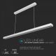 Linenárne LED závesné svietidlo PRO 60W, 4000K, 6000lm, biele, VT-7-61 (V-TAC)