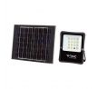Reflektor LED solárny 12W 4000K 1200lm, komplet sada s panelom, čierny VT-55100 (V-TAC)