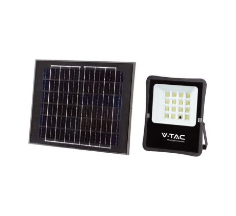 Reflektor LED solárny 12W 4000K 1200lm, komplet sada s panelom, čierny VT-55100 (V-TAC)