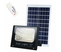 Reflektor LED solárny 12W, 4000K, 550lm, komplet sada s panelom, čierny VT-25W (V-TAC)
