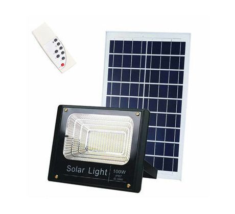 Reflektor LED solárny 12W, 4000K, 550lm, komplet sada s panelom, čierny VT-25W (V-TAC)