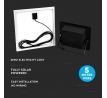Reflektor LED solárny 20W, 4000K, 1650lm, komplet sada s panelom, čierny VT-60W (V-TAC)