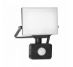 Reflektor PORTO S LED 20W bezrámový s PIR senzorom, 1600lm, IP44, 4000K, hliník + polykarb