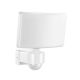 Nástenný reflektor TOS LED 30W s PIR, 2200lm, IP65, 4000K, PC, biele
