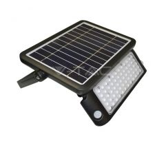 Svietidlo LED 10W, 4000K, 1100lm, IP65, PIR 180°, ABS/PC-čierna, VS-SOL, VT-787-10 (V-TAC)