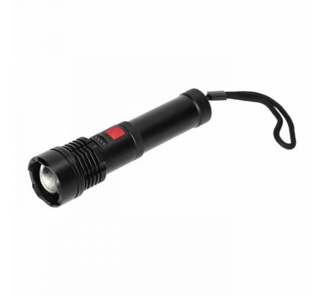Taktická LED baterka, COB 12W so zoomom a 2200 mAh batériou (ORNO)