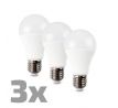 Solight LED žiarovka 3-pack, klasický tvar, 10W, E27, 3000K, 270°, 900lm, 3ks v baleniu