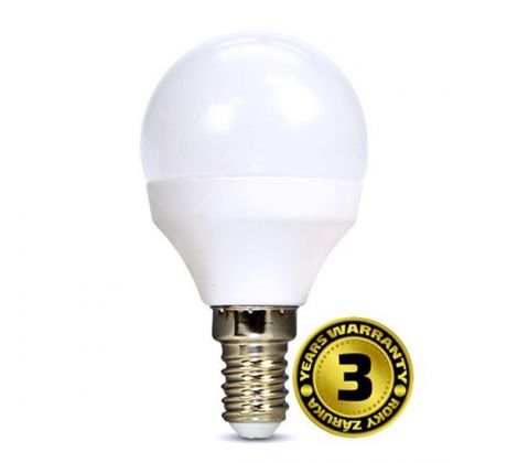 Solight LED žiarovka, miniglobe, 6W, E14, 4000K, 510lm, biele prevedenie