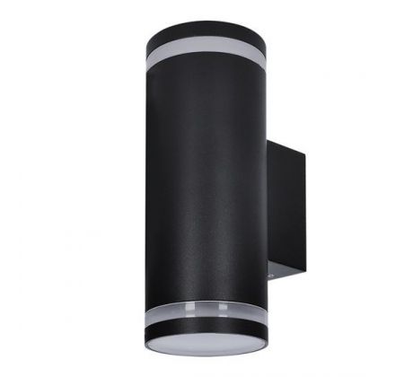 Solight LED vonkajšie nástenné osvetlenie Potenza, 2x GU10, čierna