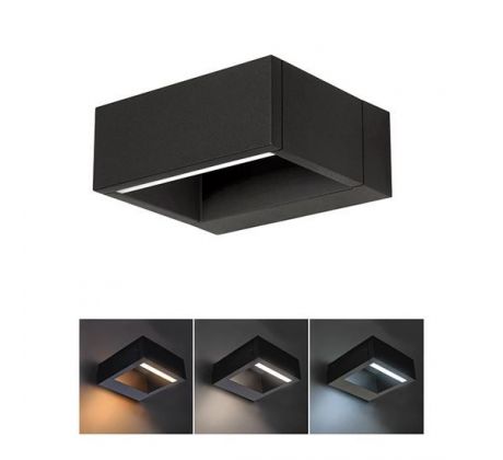 Solight LED vonkajšie nástenné osvetlenie Ragusa, 7W, 450lm, 3 CCT