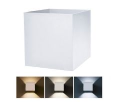 Solight LED vonkajšie nástenné osvetlenie Parma, 6W, 360lm, 10-110°, biela