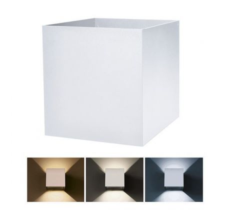 Solight LED vonkajšie nástenné osvetlenie Parma, 6W, 360lm, 10-110°, biela
