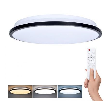 Solight LED osvětlení s dálkový ovladačem Jamil, 48W, 3360lm, 40cm, změna chromatičnosti, stmívatelné