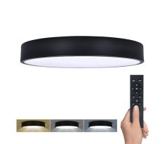 Solight LED osvetlenie s diaľkovým ovládačom LECCE, 50W, 3100lm, 40cm, zmena chromatickosti, stmievateľné, čierna