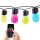 Solight LED smart vonkajšia reťaz s RGB žiarovkami, bluetooth, 15 žiaroviek, 14m+6m, 10W