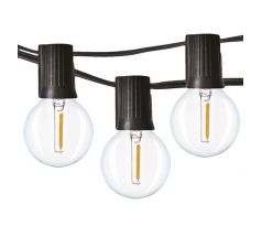 Solight LED vonkajšia reťaz s žiarovkami, 25 žiaroviek, 15m +5m, 20W, teplá biela