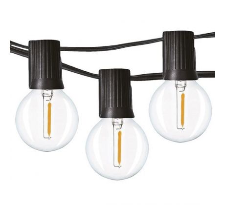 Solight LED vonkajšia reťaz s žiarovkami, 25 žiaroviek, 15m +5m, 20W, teplá biela