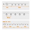 Solight LED vonkajšia reťaz s žiarovkami, 25 žiaroviek, 15m +5m, 20W, teplá biela