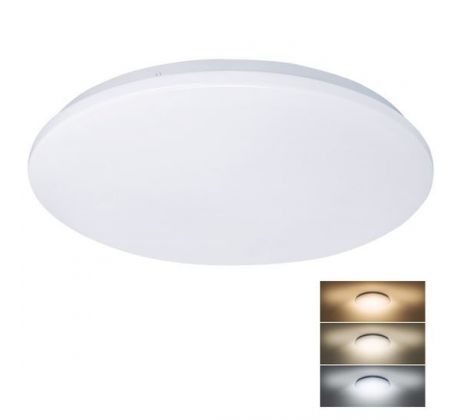 Solight LED stropné svietidlo PLAIN, 3CCT, 36W, 2520lm, 3000K, 4000K, 6000K, okrúhle, 45cm