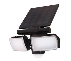 Solight LED solárne svetlo so senzorom, 8W, 600lm, Li-on, čierna